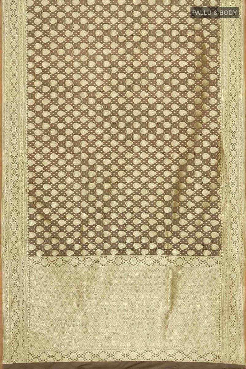 Brown Banarasi Silk Saree