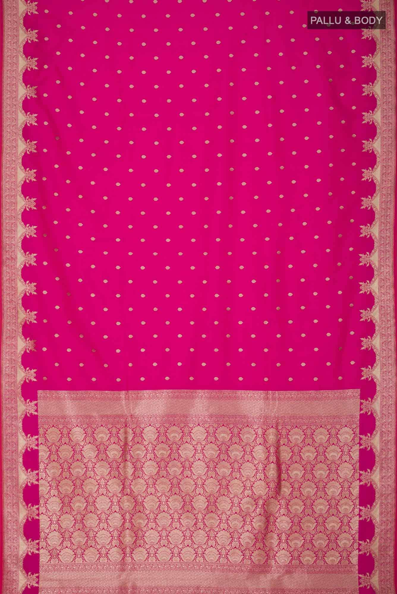 Pink Blended Banarasi Silk Saree