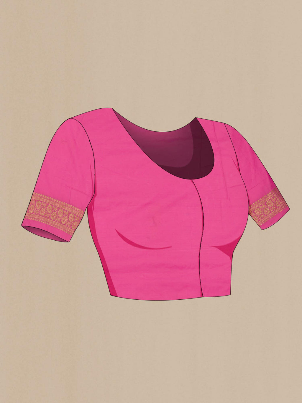 Pink Blended Banarasi Silk Saree