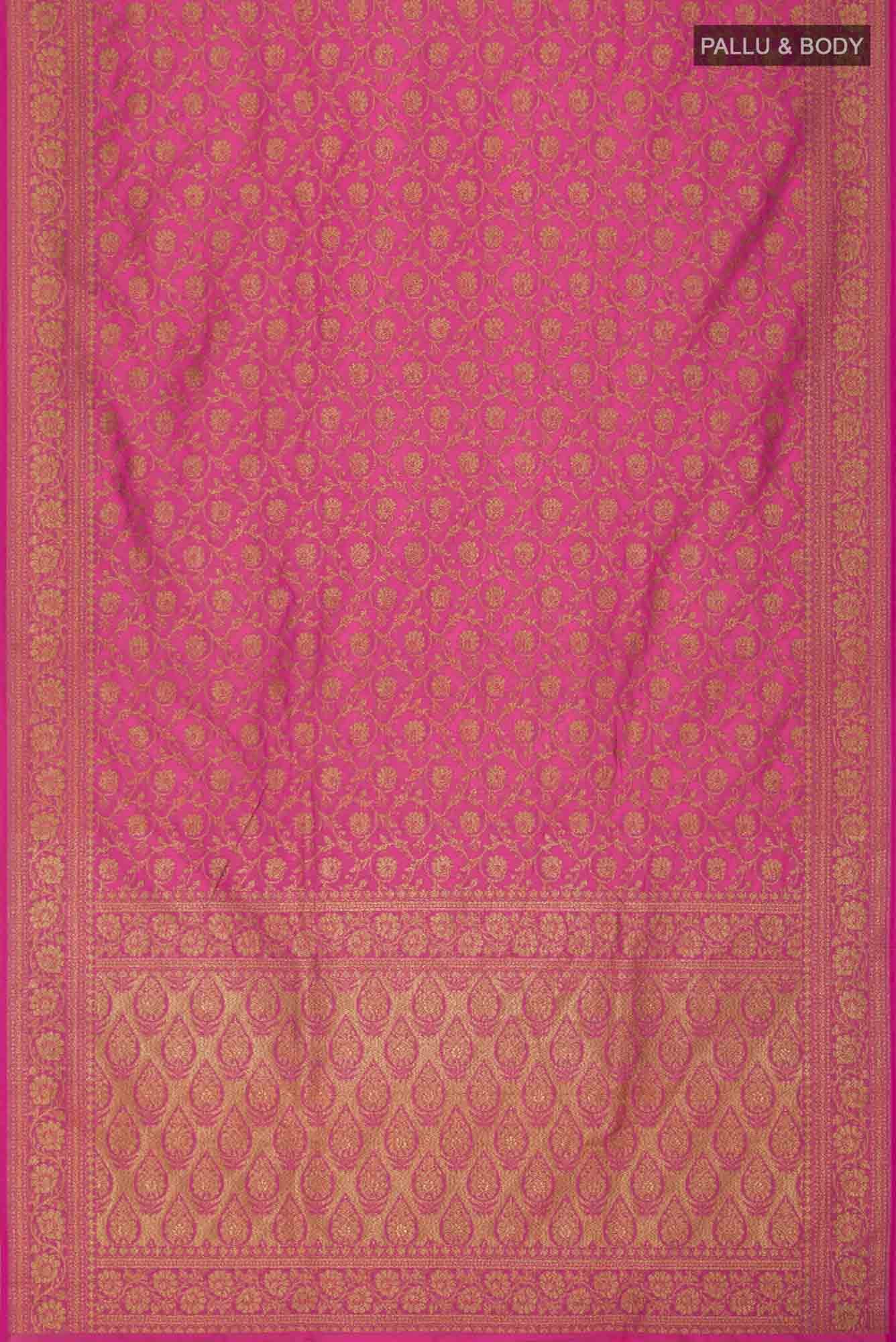 Pink Blended Banarasi Silk Saree