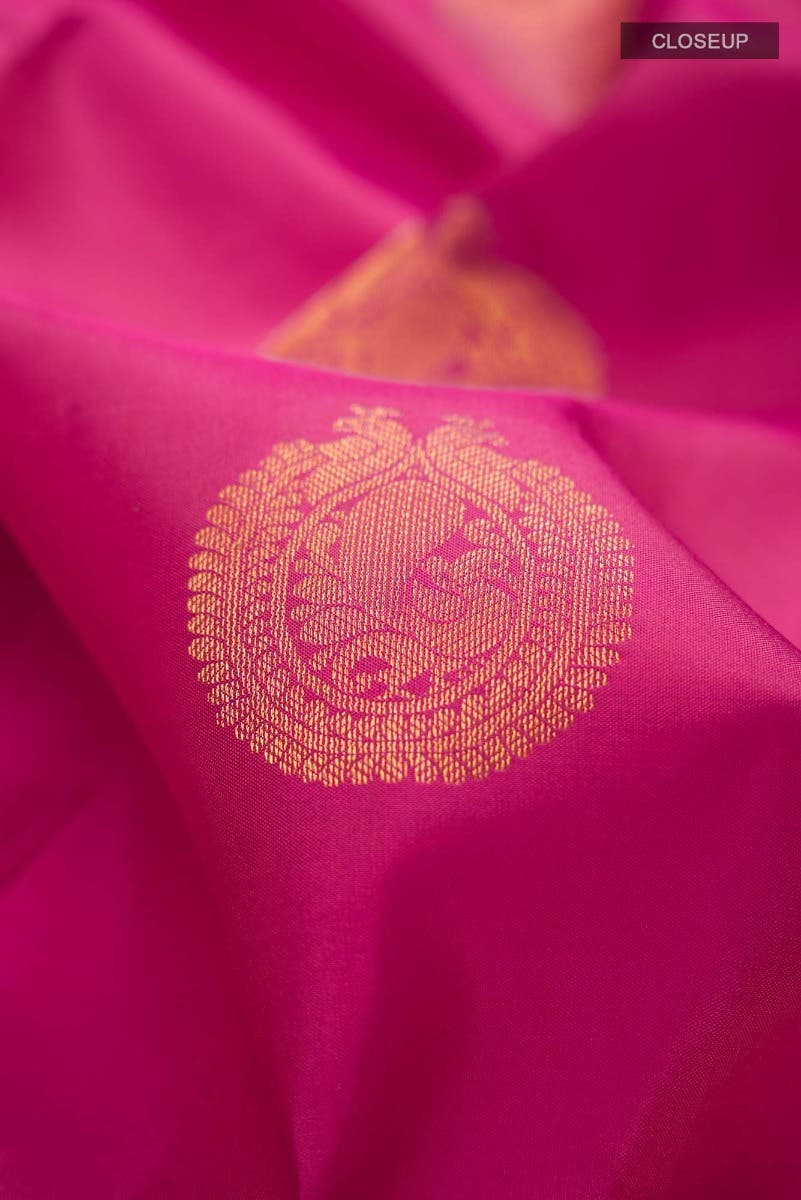 Pink Kanchipuram Silk Saree