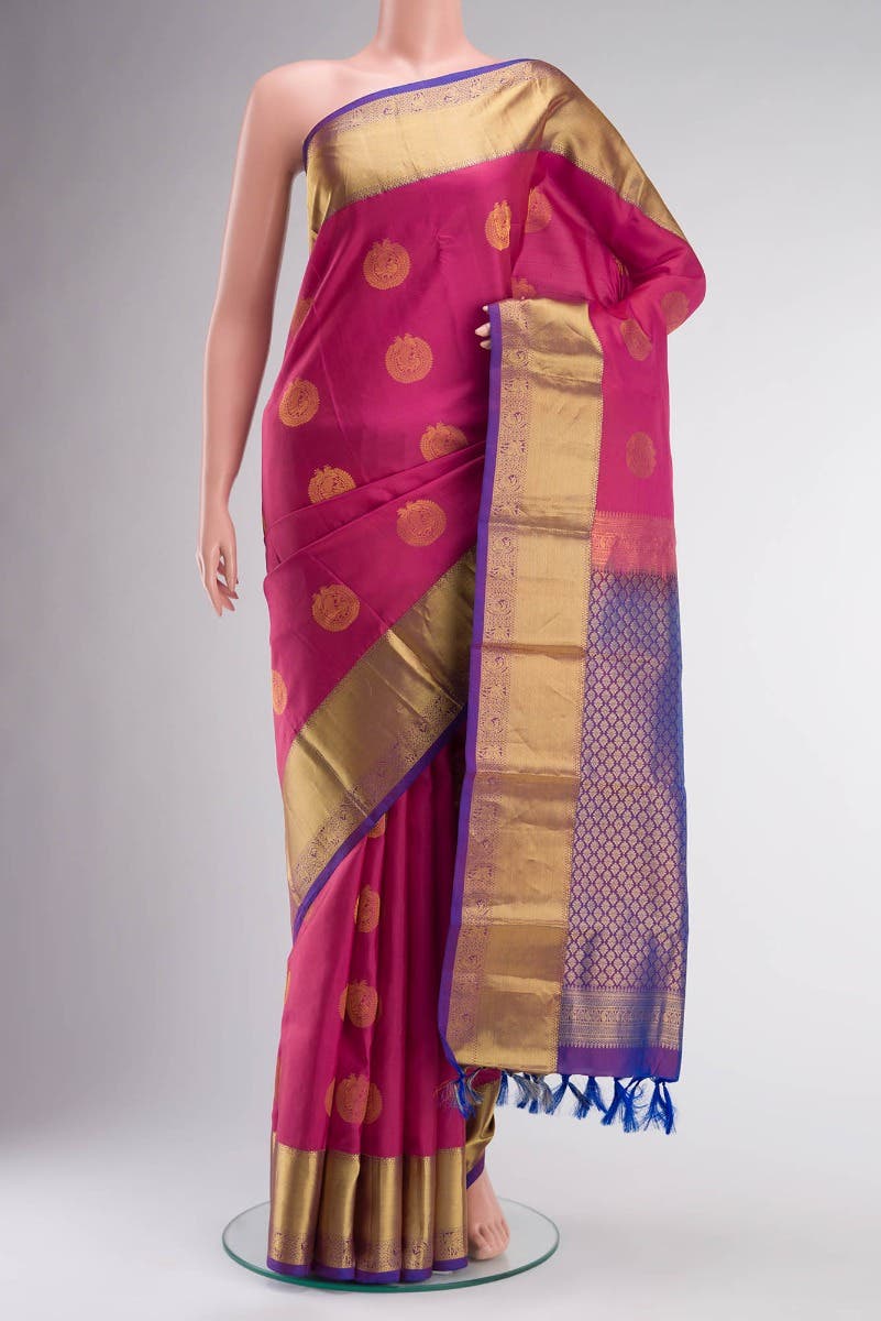 Pink Kanchipuram Silk Saree