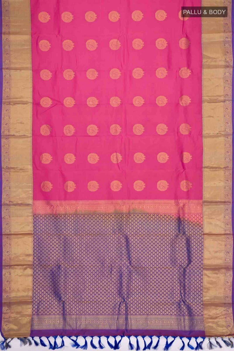 Pink Kanchipuram Silk Saree