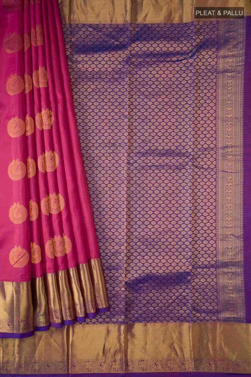 Pink Kanchipuram Silk Saree