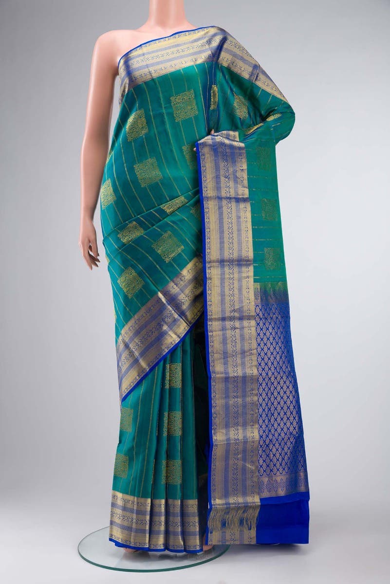 Blue Kanchipuram Silk Saree