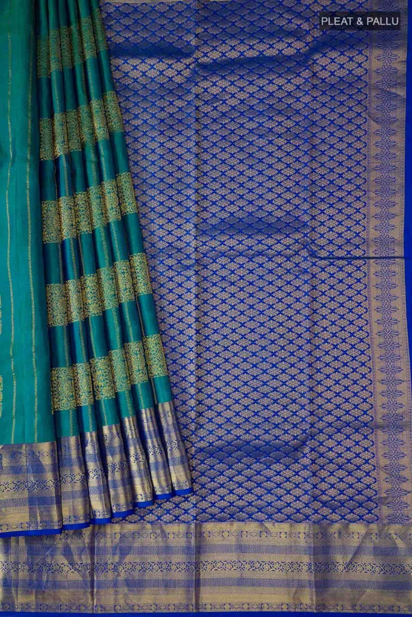 Blue Kanchipuram Silk Saree