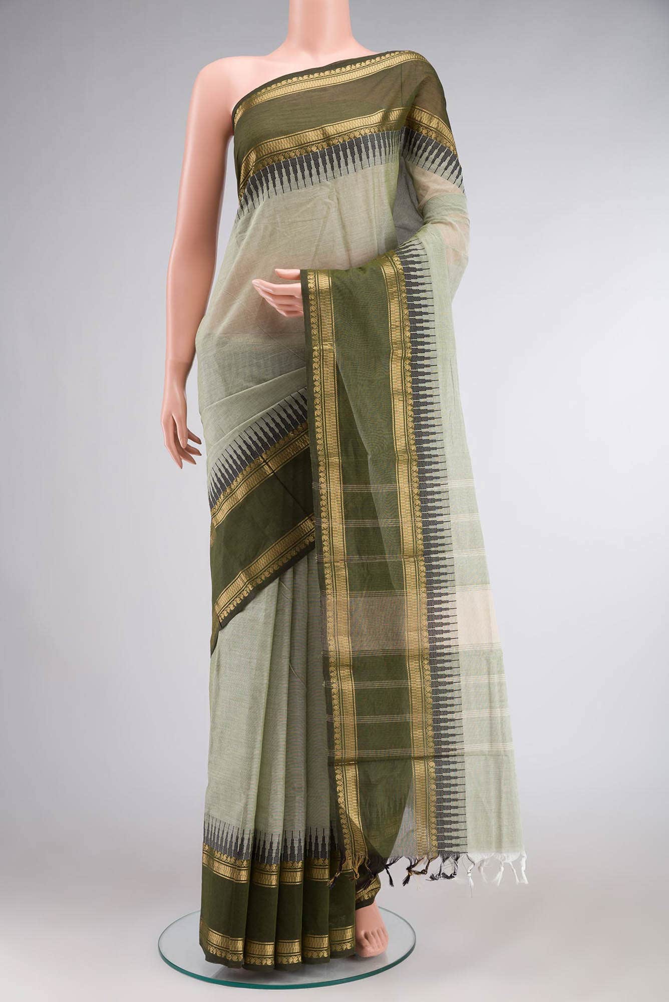 Green Chettinad Cotton Saree