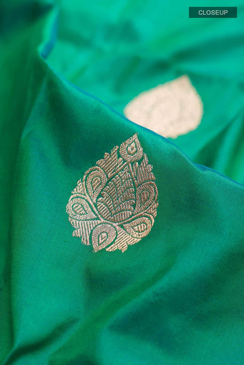 Green Banarasi Katan Silk Saree