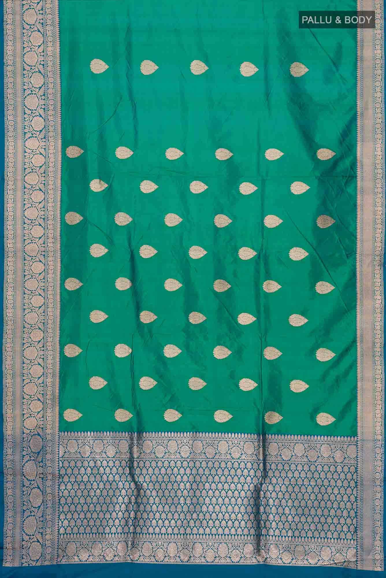 Green Banarasi Katan Silk Saree