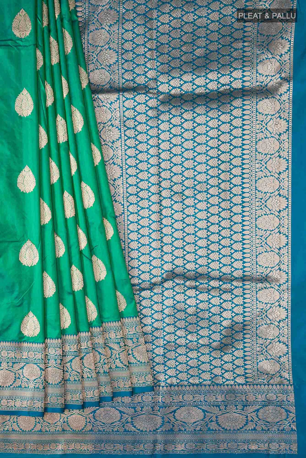 Green Banarasi Katan Silk Saree