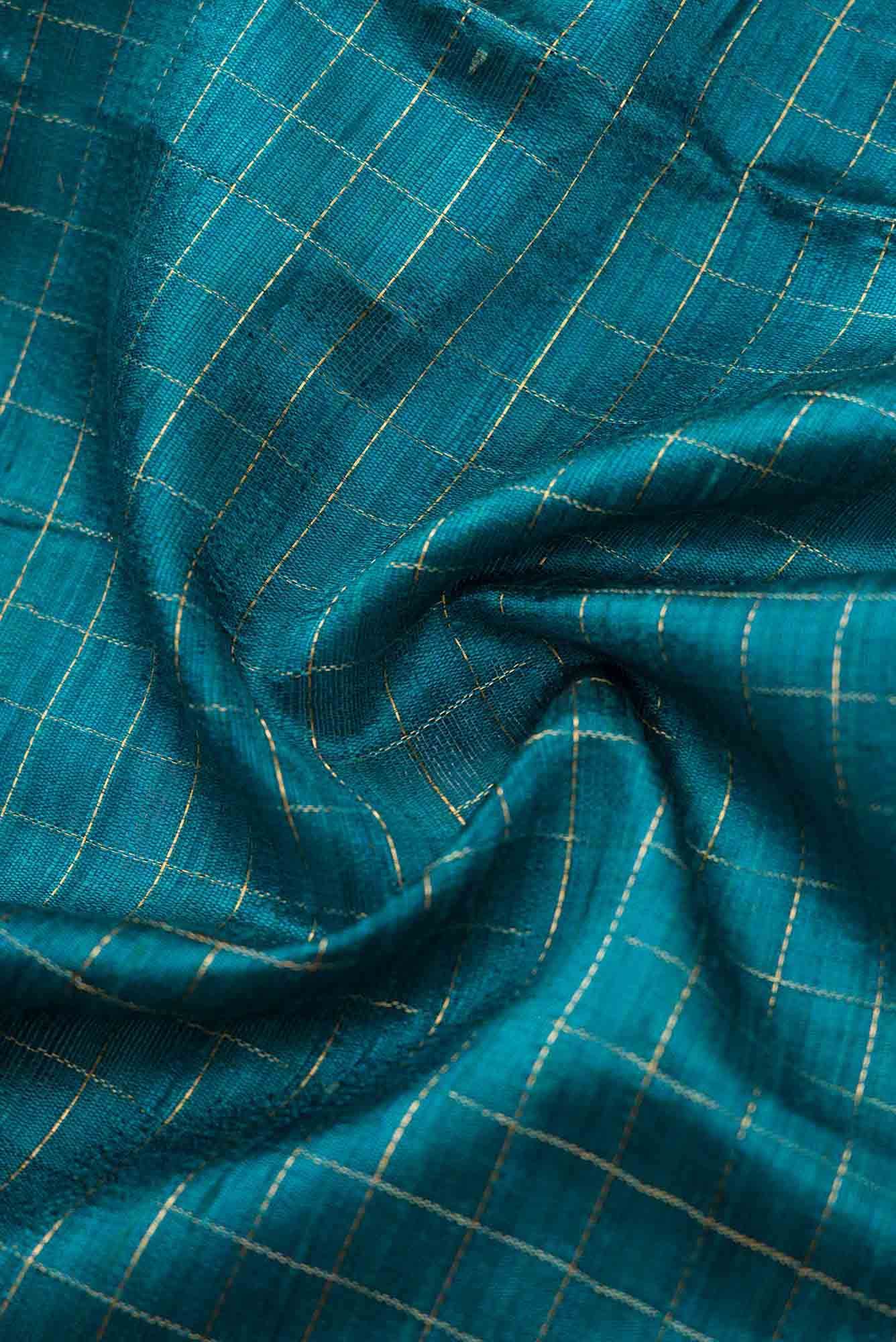 Aahana-Aqua Blue Bhagalpuri Tussar Silk Saree