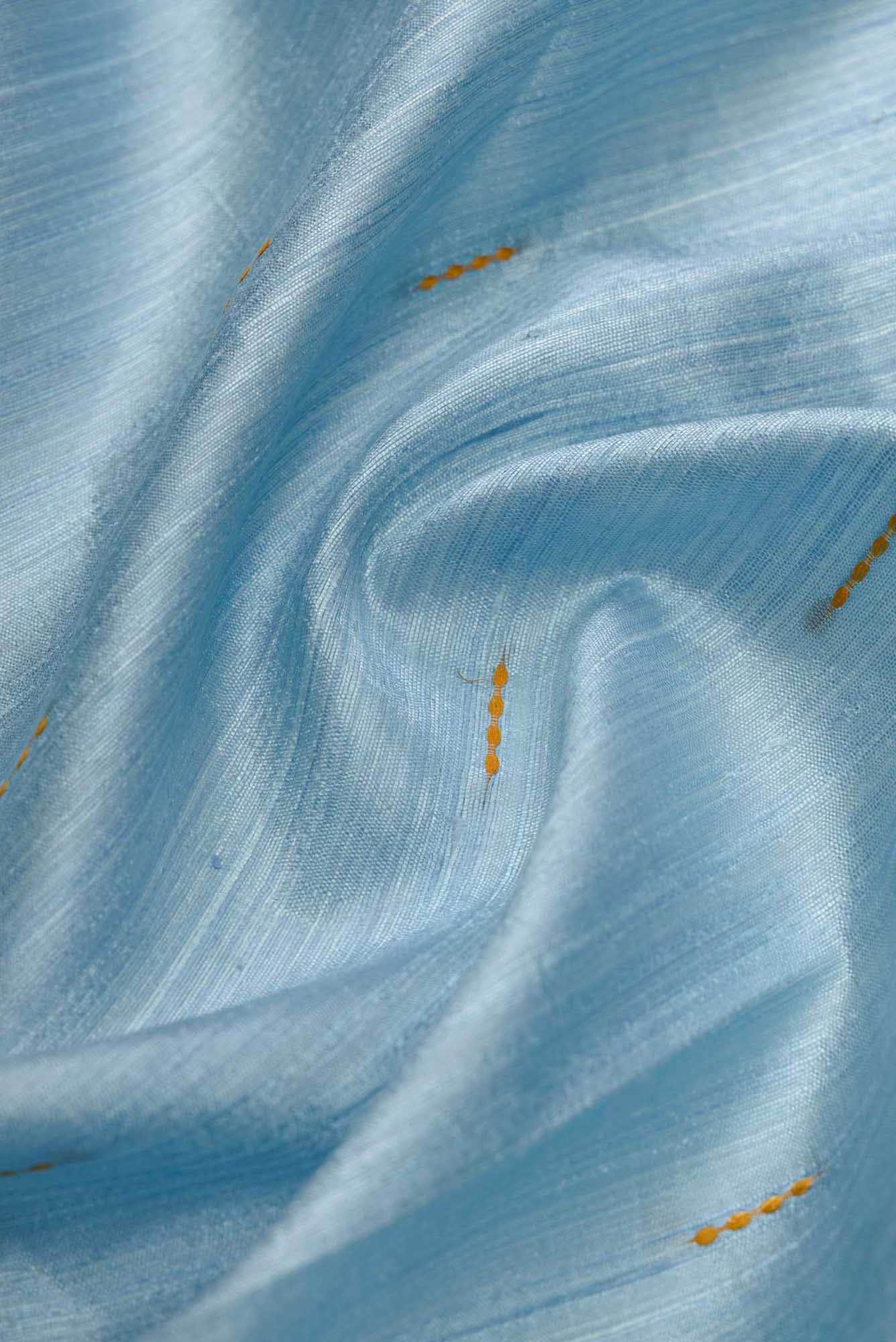 Ridha-Blue Grey Bhagalpuri Tussar Silk Saree