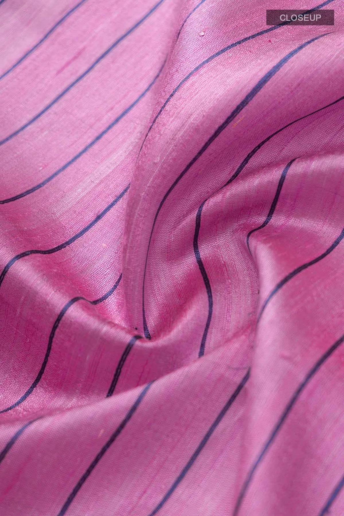 Amisha-Rose Pink Bhagalpuri Tussar Silk Saree