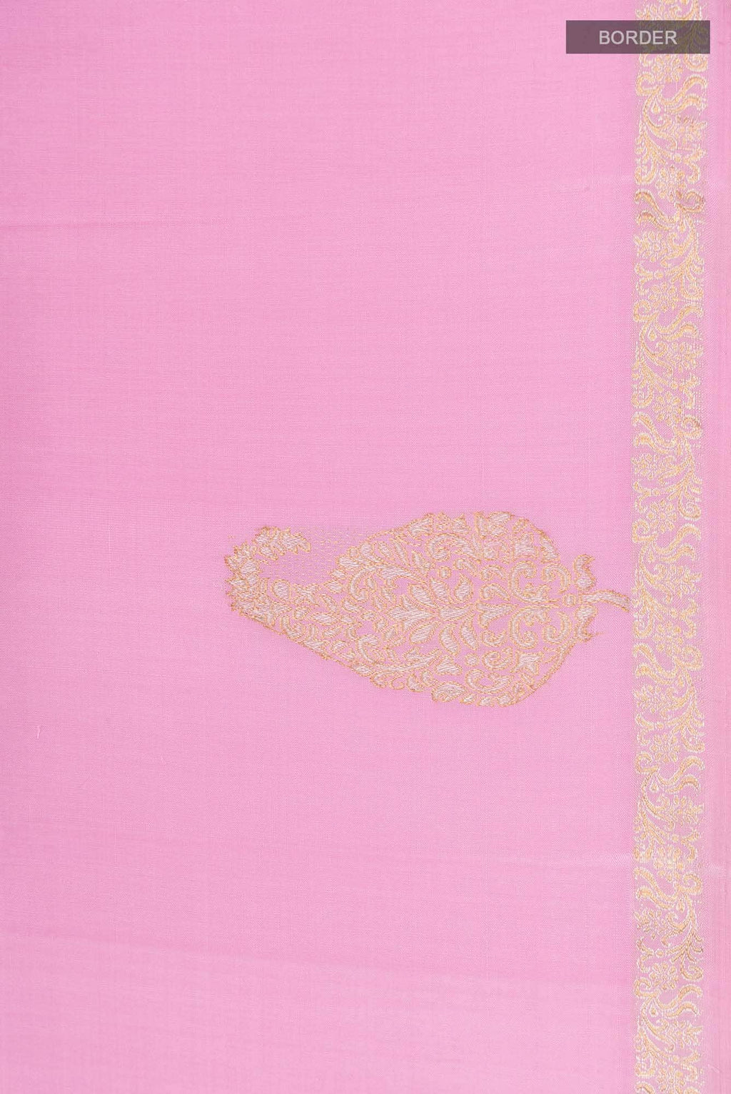 Rose pink Kanchipuram Silk Saree