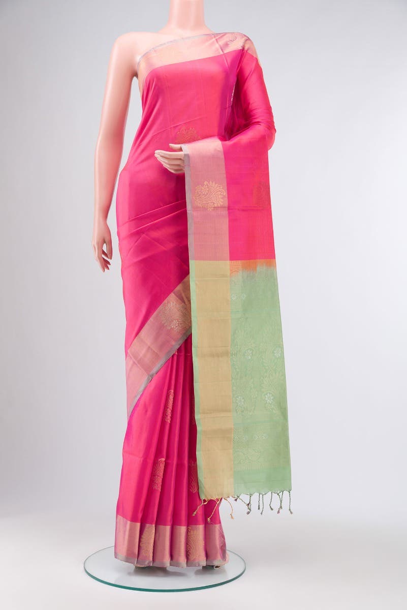 Pink Soft Silk Saree