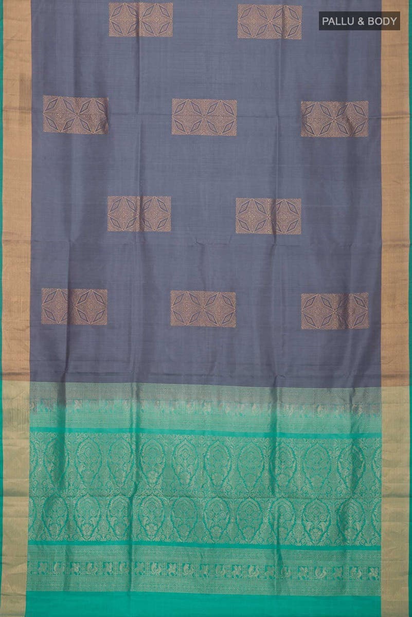 Grey Soft Silk Saree