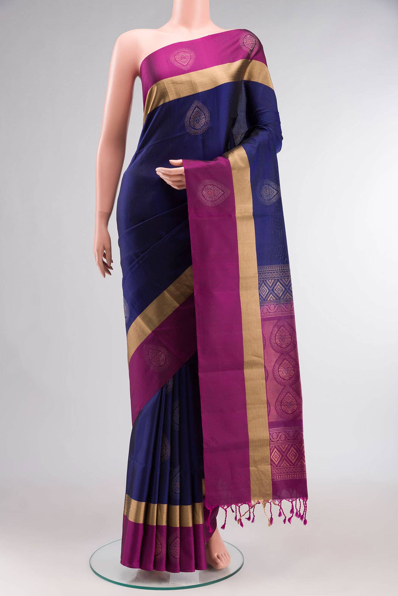 Navy Blue Soft Silk Saree