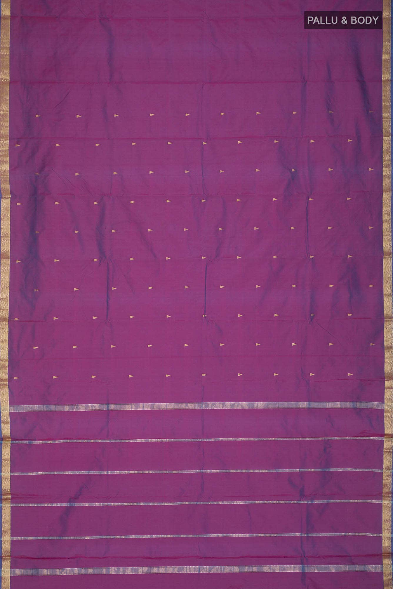 Purple Blended Bangalore Silk Saree