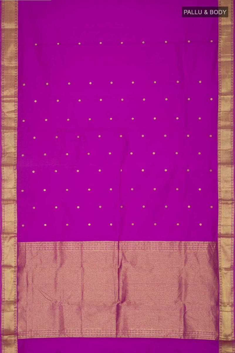 Magenta Blended Bangalore Silk Saree