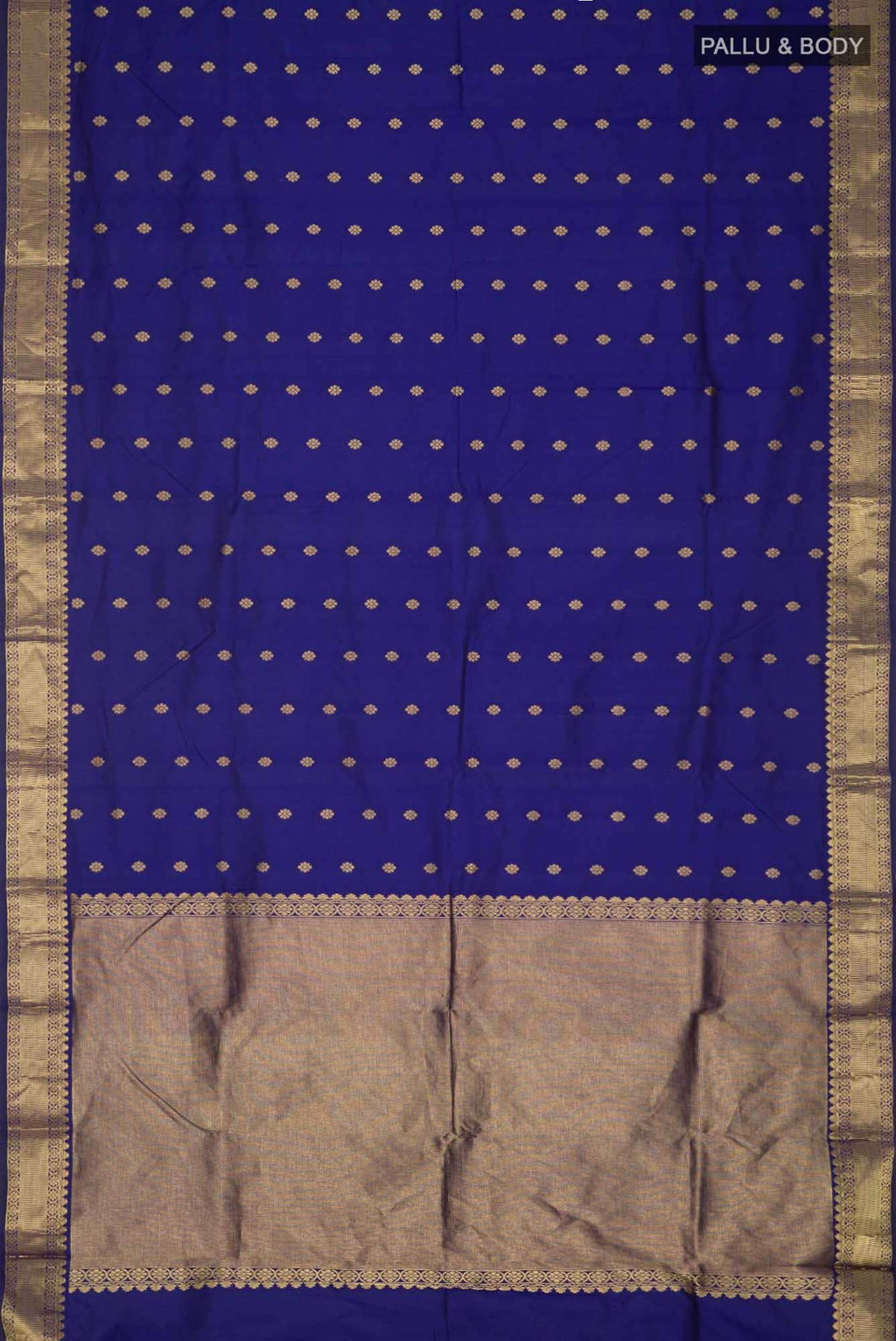 Blue Blended Bangalore Silk Saree