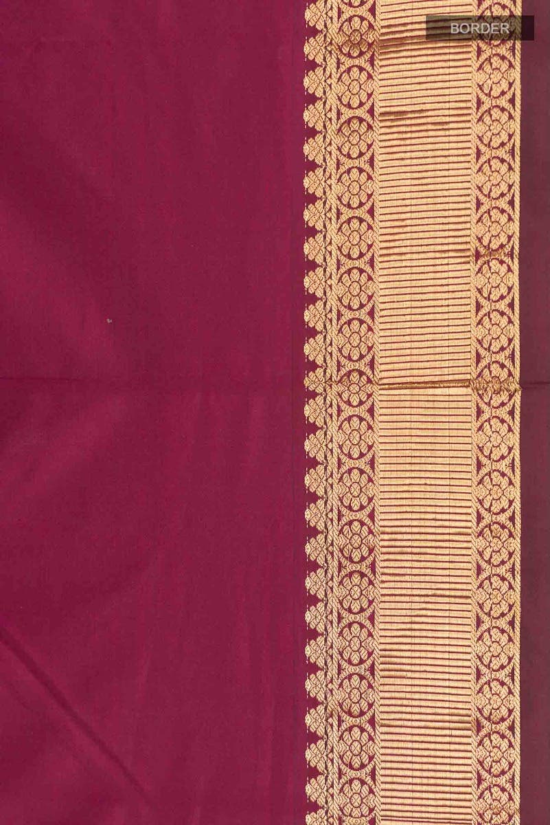 Magenta Blended Bangalore Silk Saree