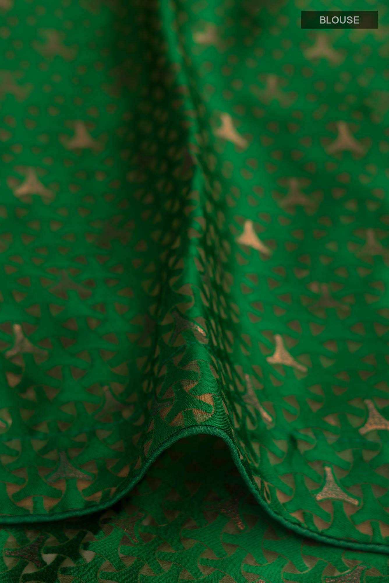 Green Blended Organza Silk Saree