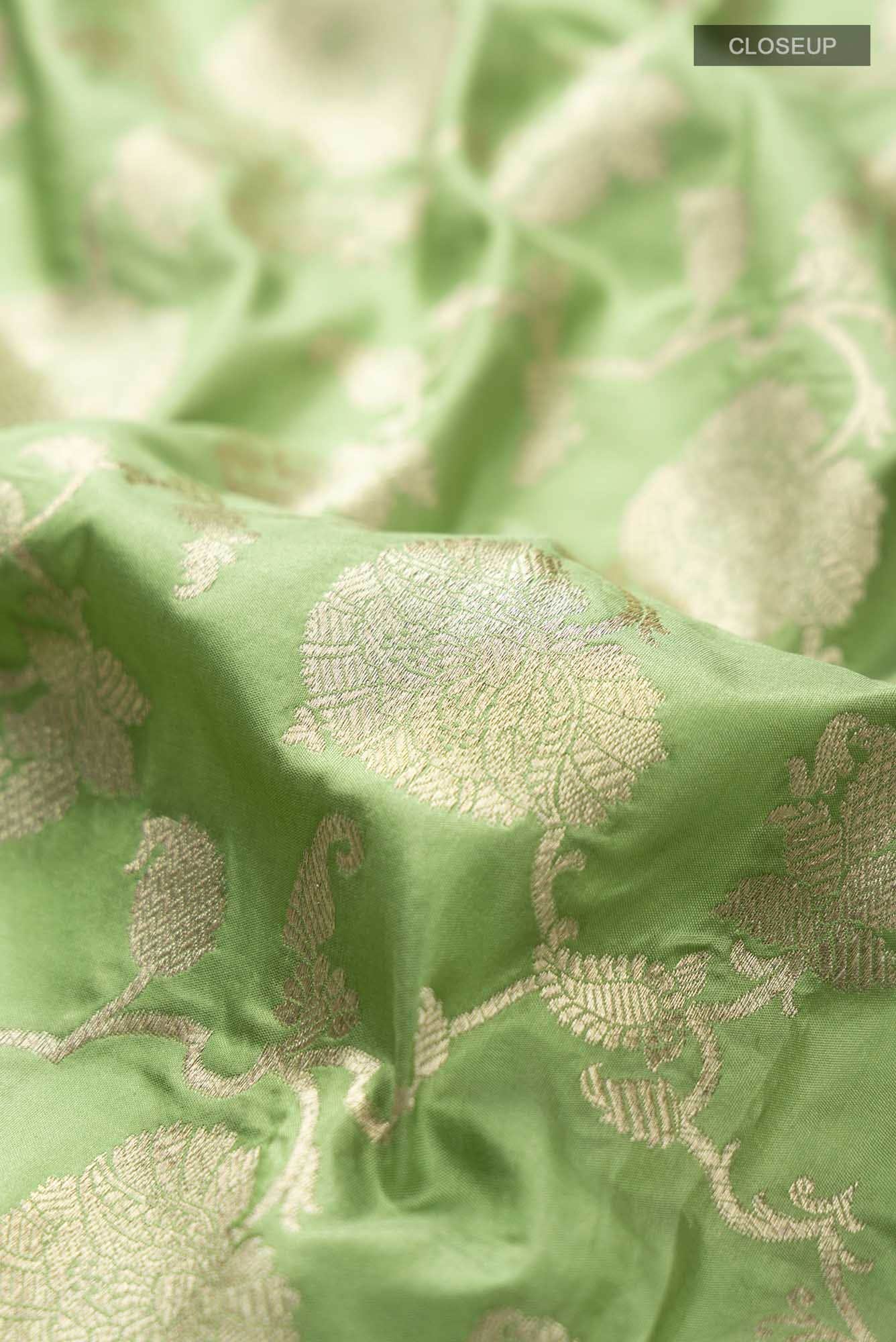 Green Banarasi Silk Saree