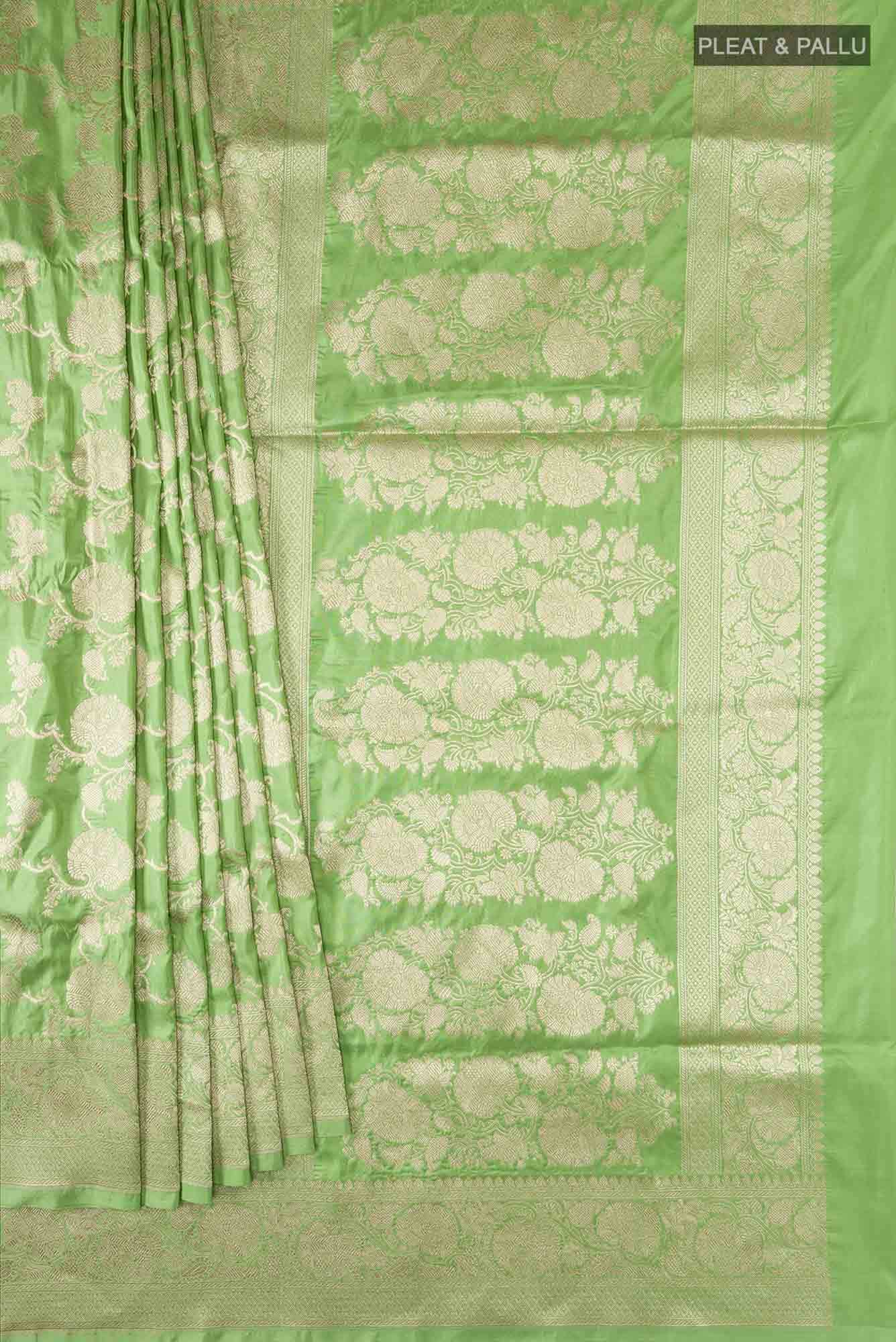 Green Banarasi Silk Saree