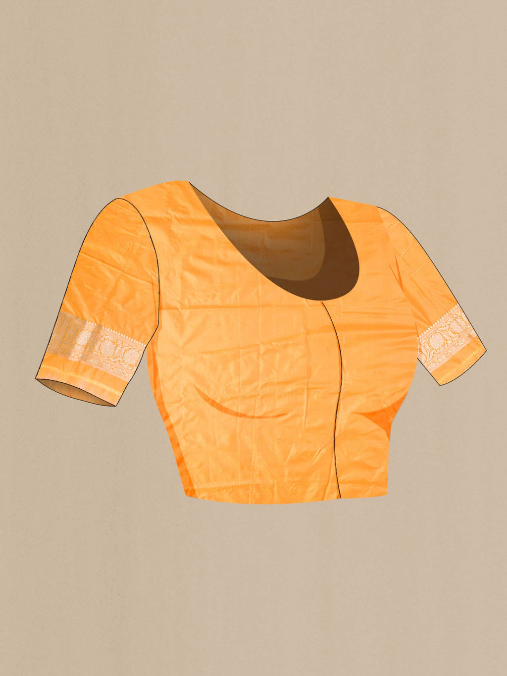 Orange Banarasi Silk Saree