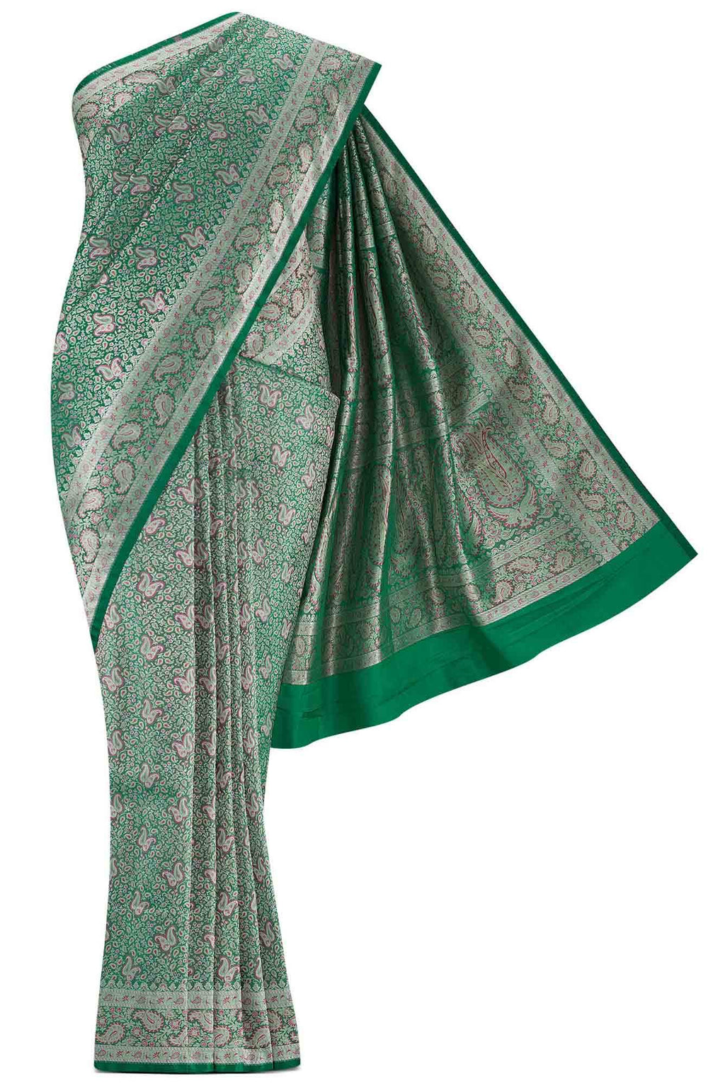 Green Blended Banarasi Silk Saree