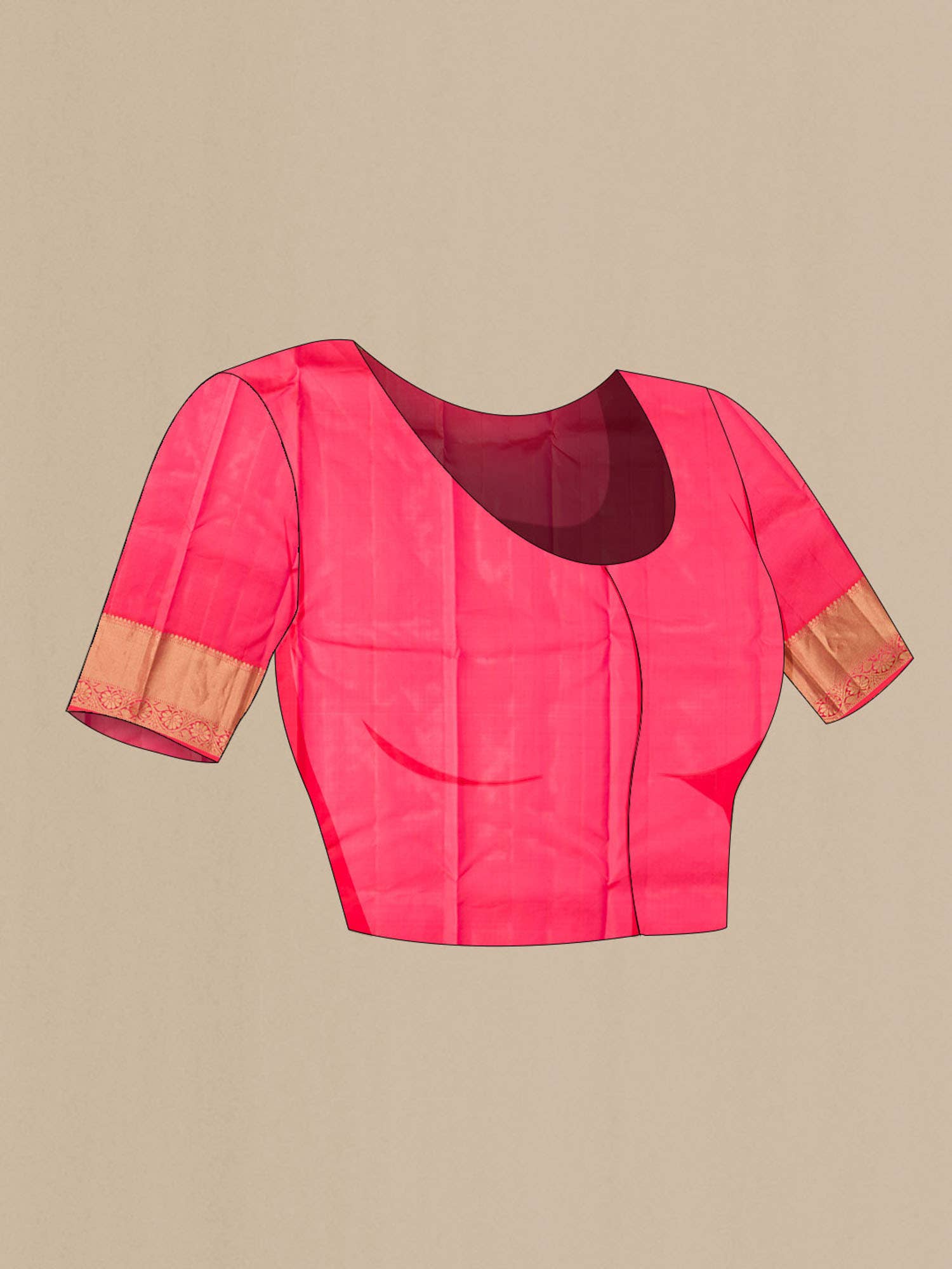 Orange Kanchipuram Silk Saree