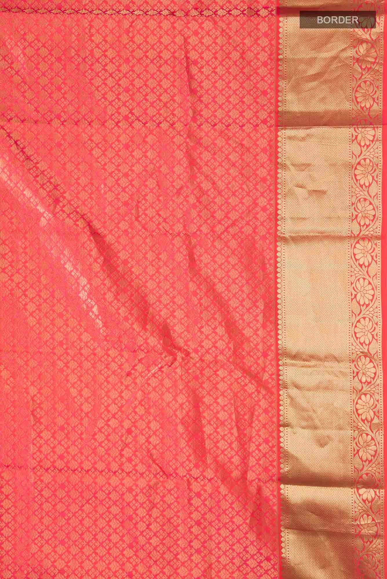 Orange Kanchipuram Silk Saree