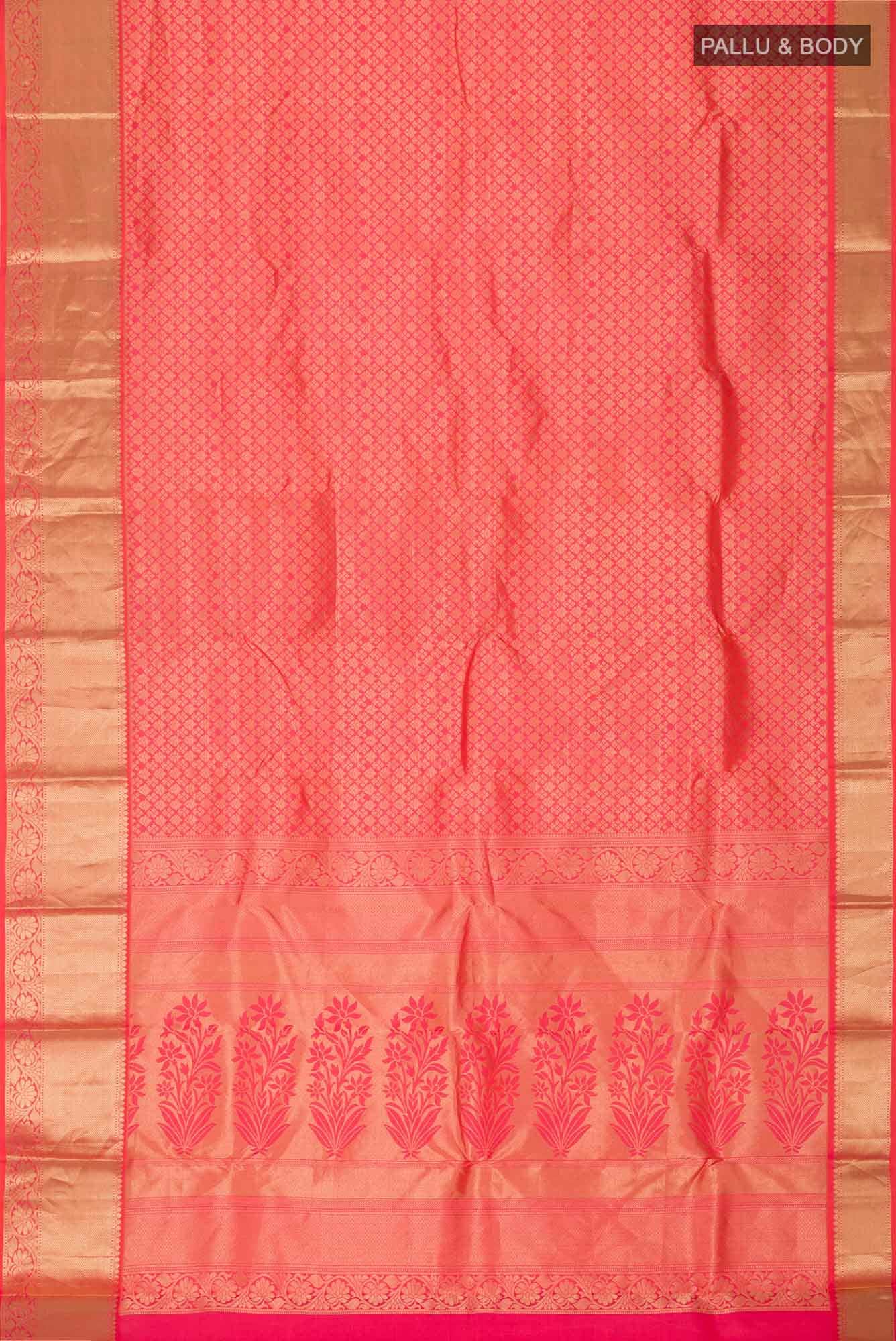 Orange Kanchipuram Silk Saree