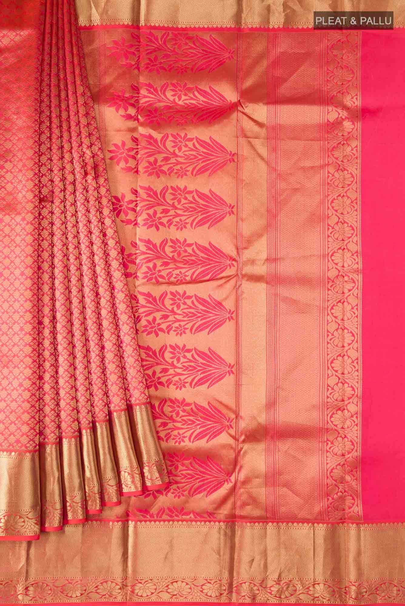 Orange Kanchipuram Silk Saree
