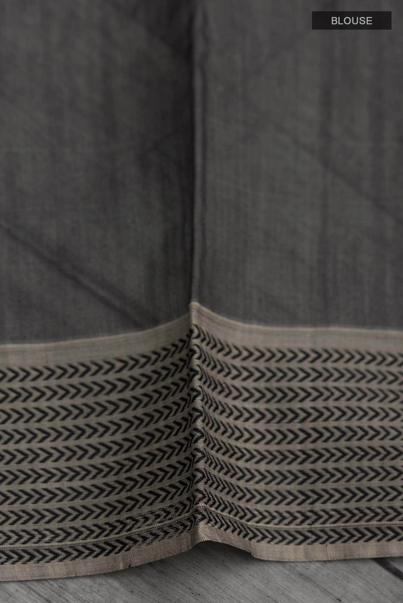 Beige Maheshwari Silk Cotton Saree