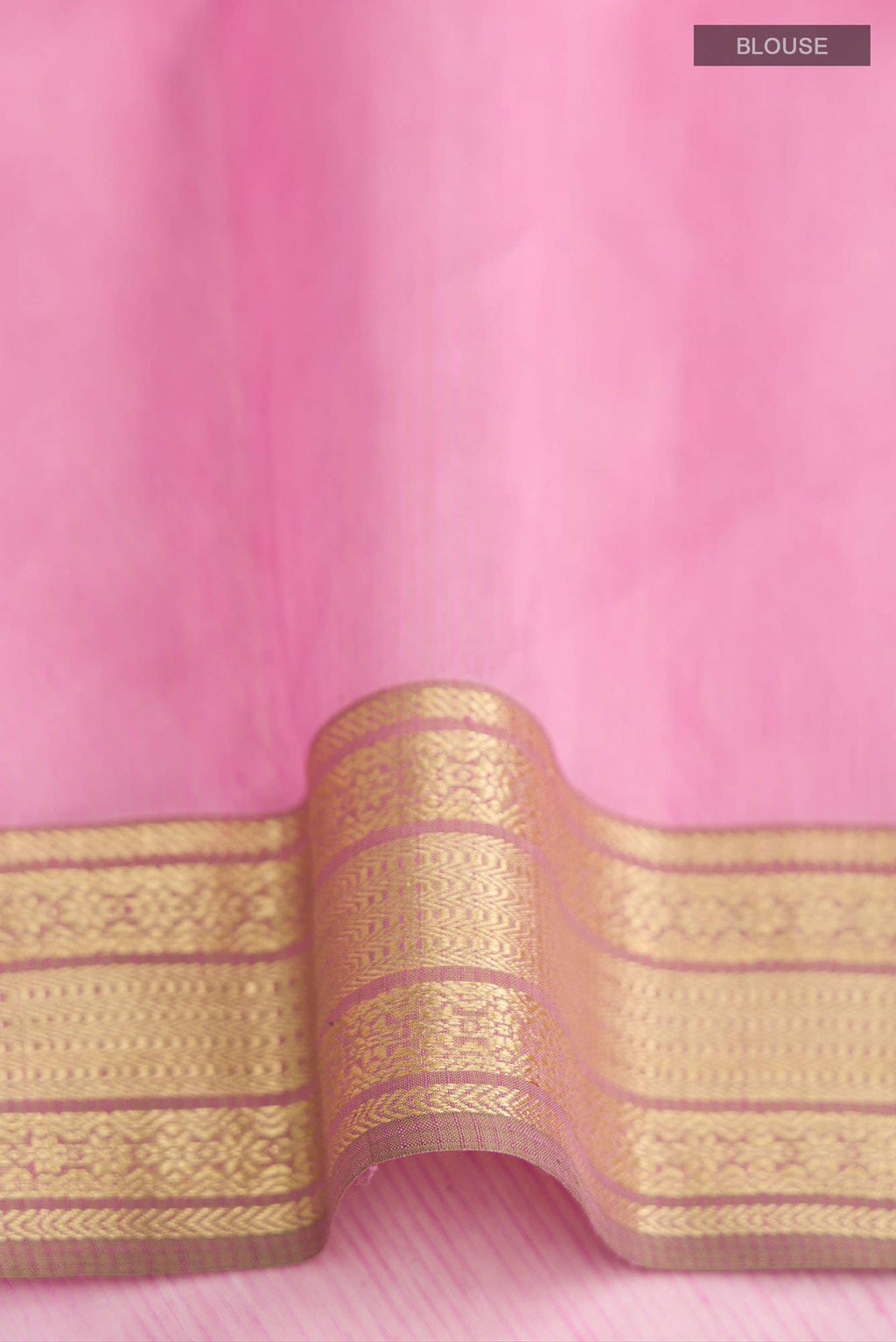Pink Maheshwari Silk Cotton Saree