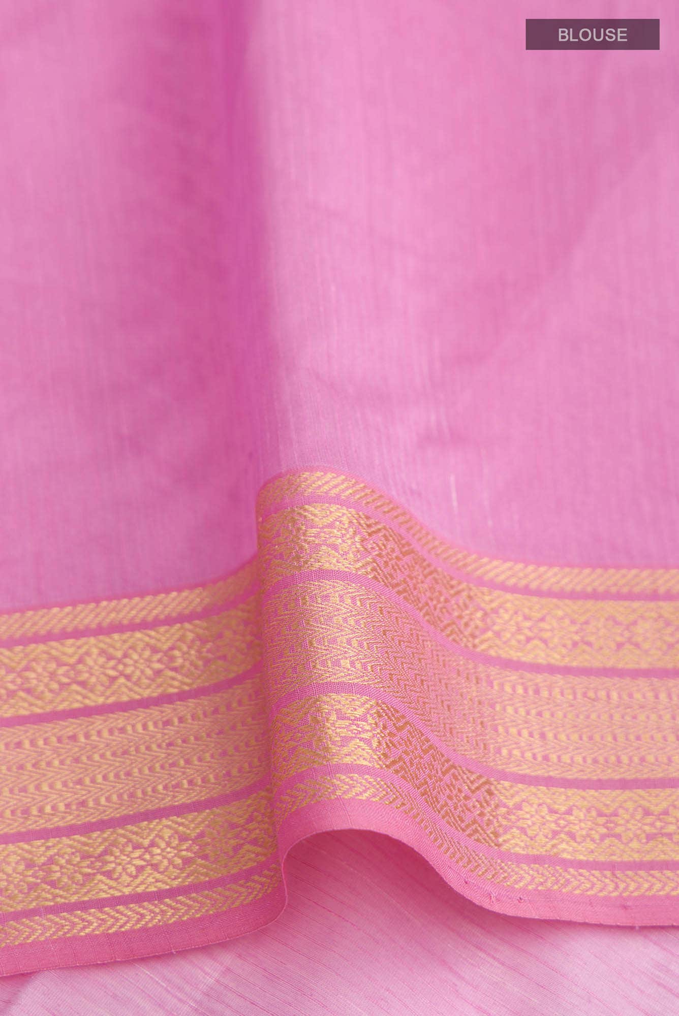 Pink Maheshwari Silk Cotton Saree