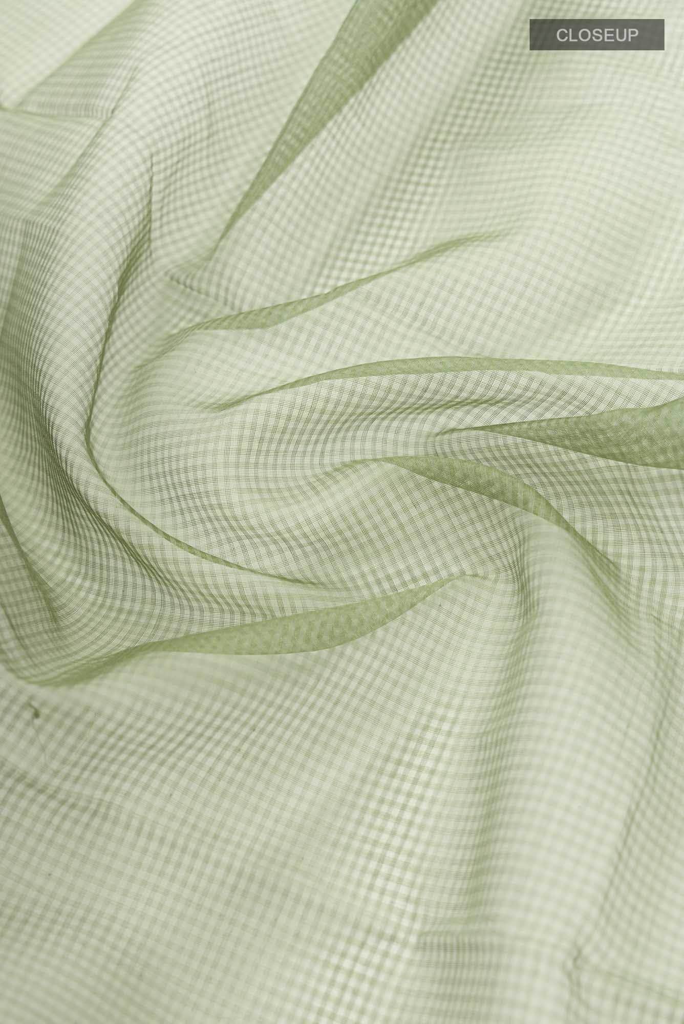 Green Maheshwari Silk Cotton Saree
