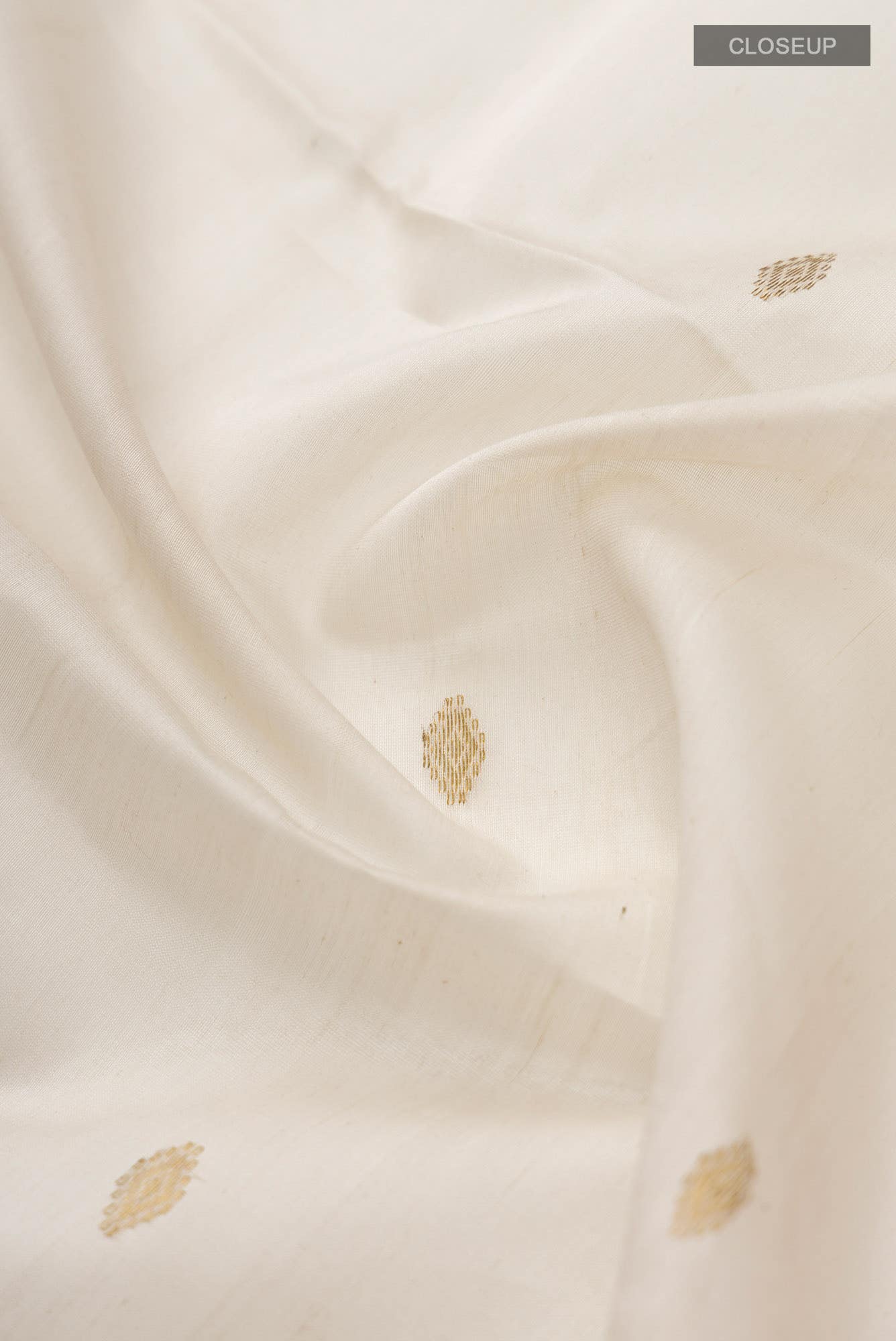 Cream Maheshwari Silk Cotton Saree