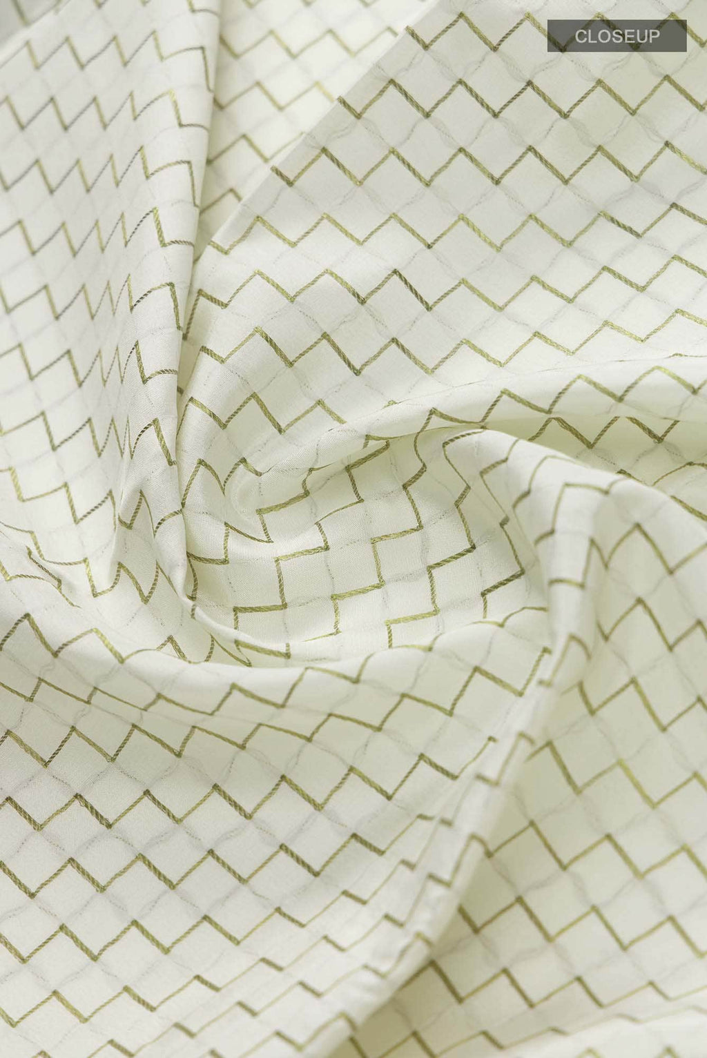 Cream Mysore Crepe Saree