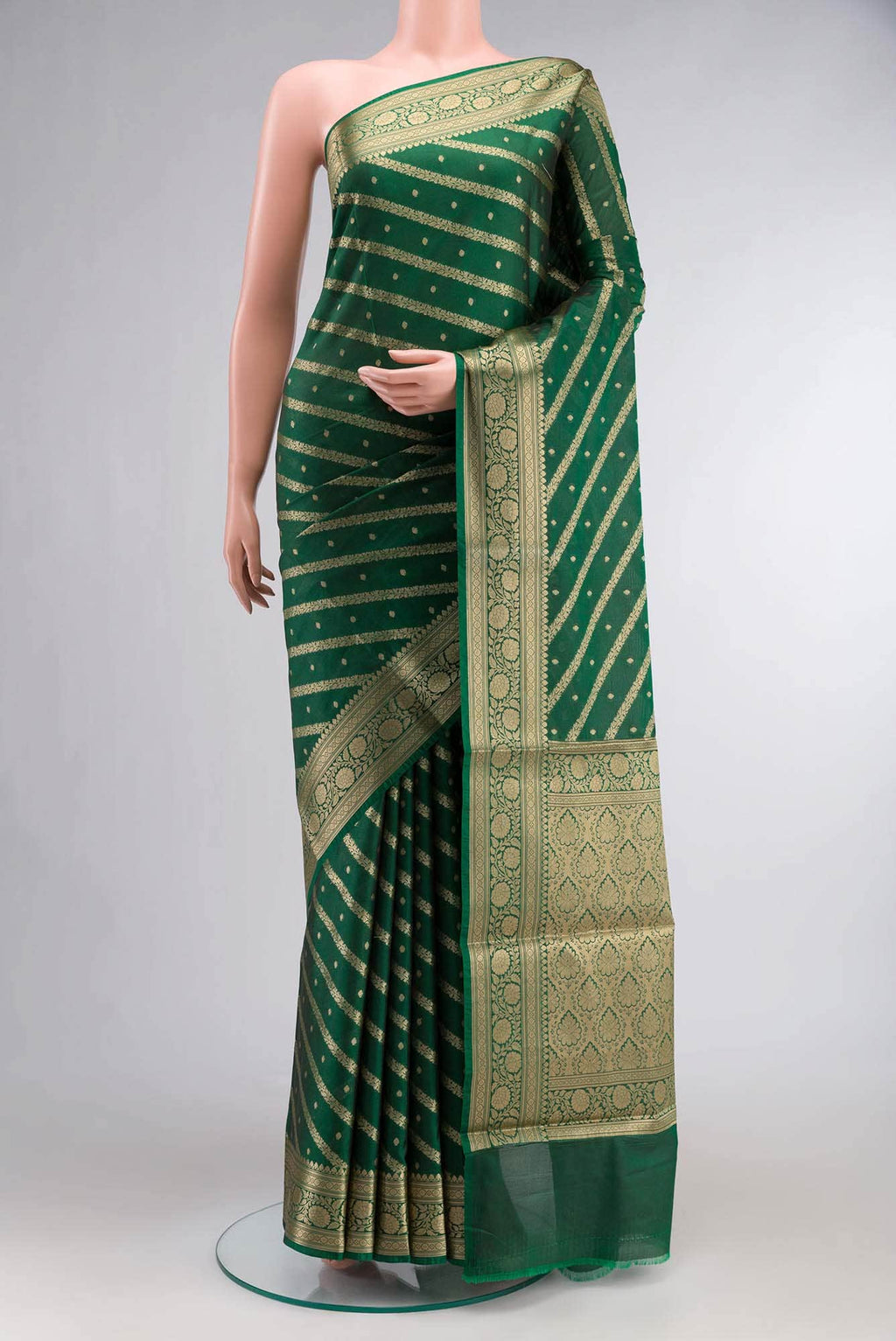 Green Blended Banarasi Silk Saree