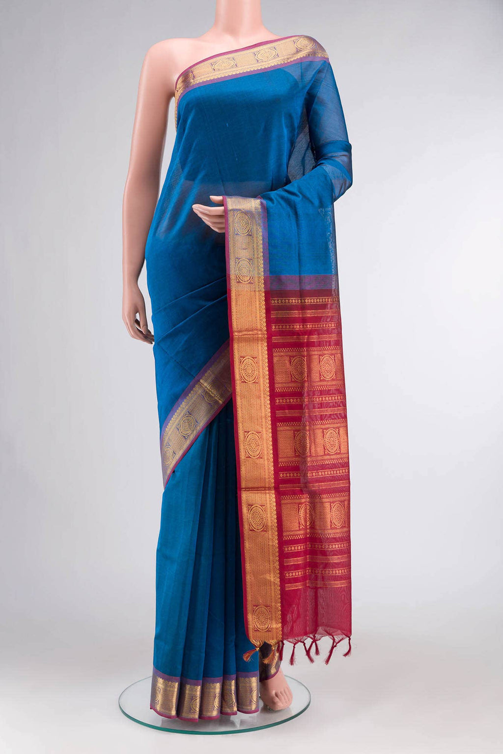 Blue Silk Cotton Saree
