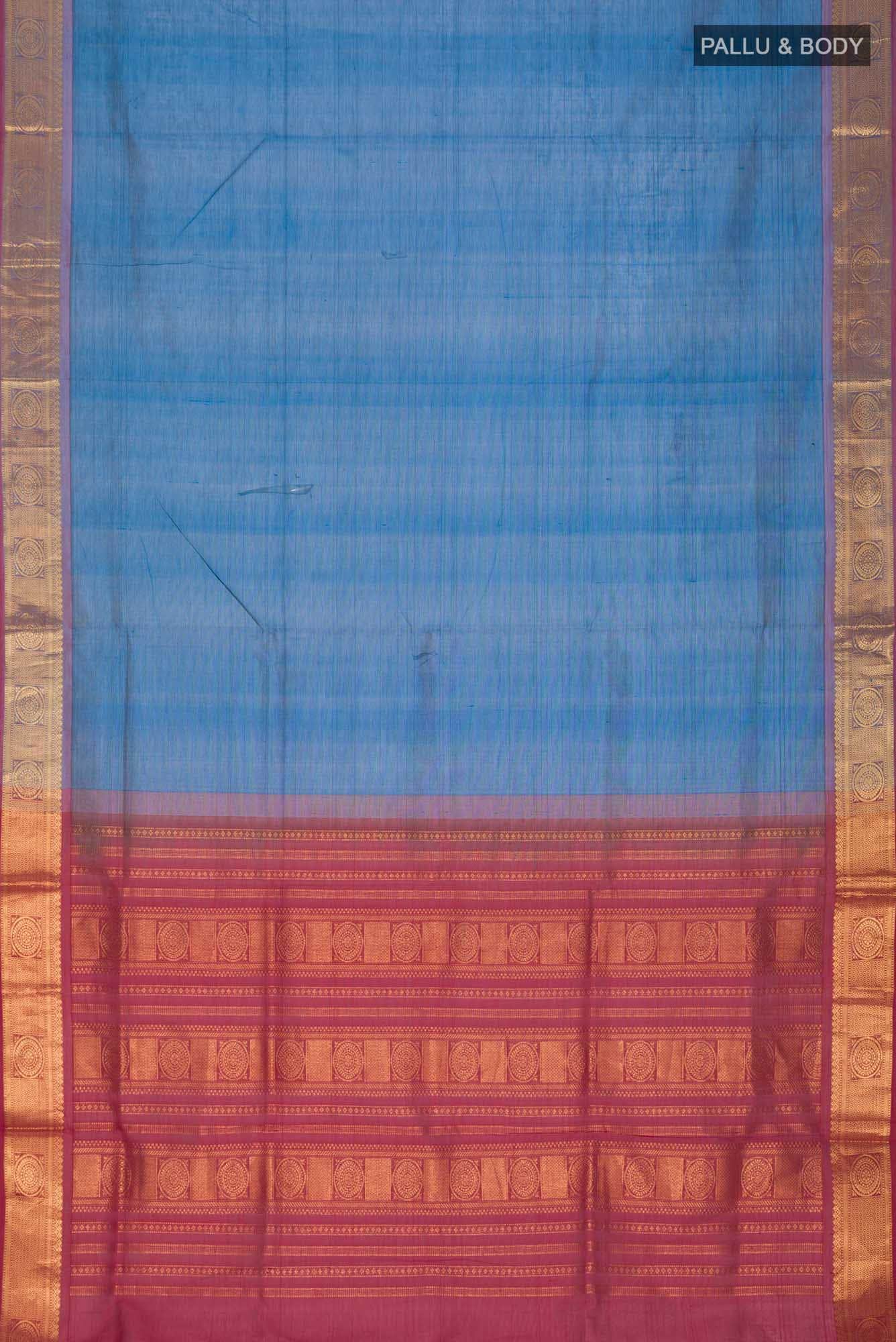 Blue Silk Cotton Saree