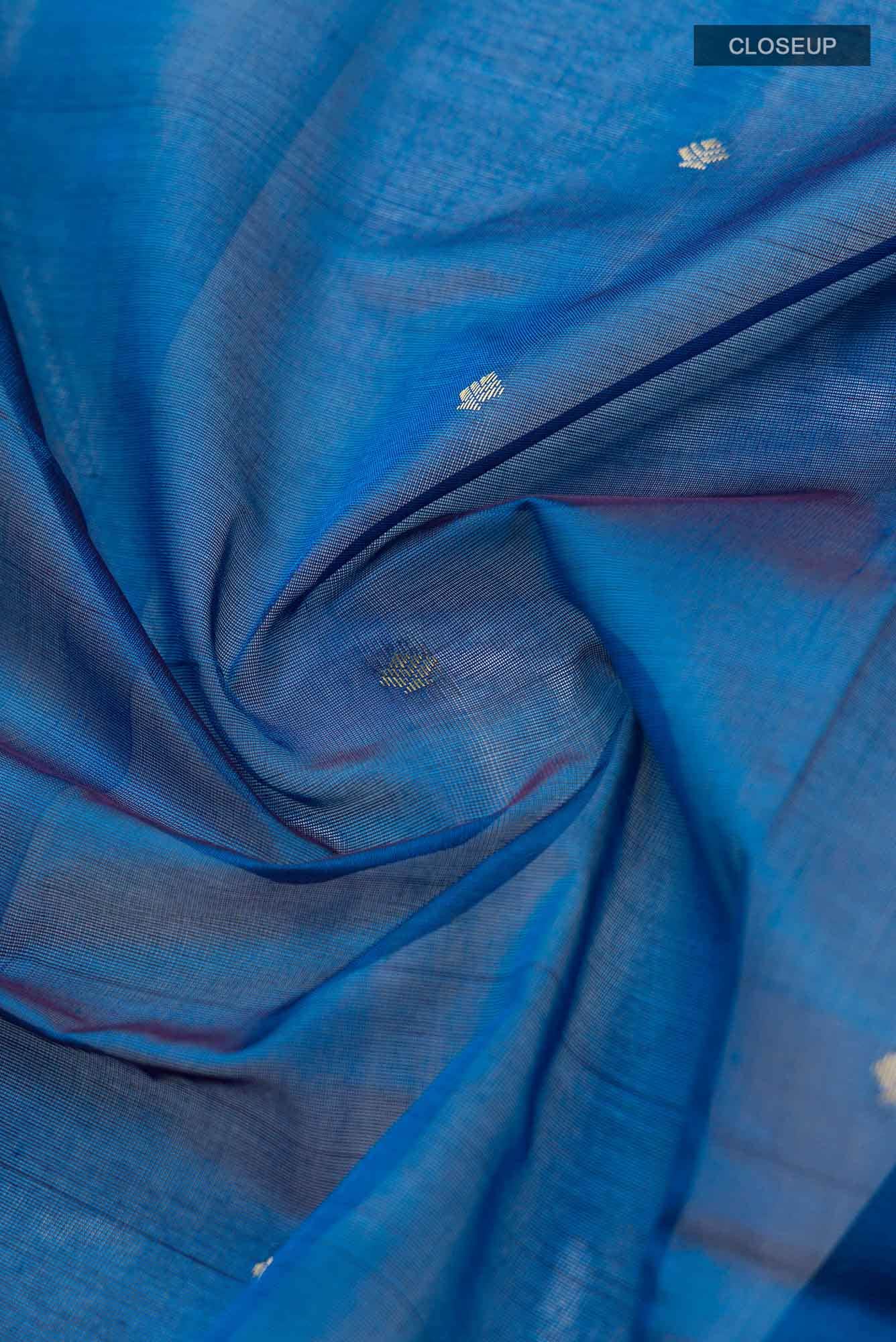 Blue Silk Cotton Saree