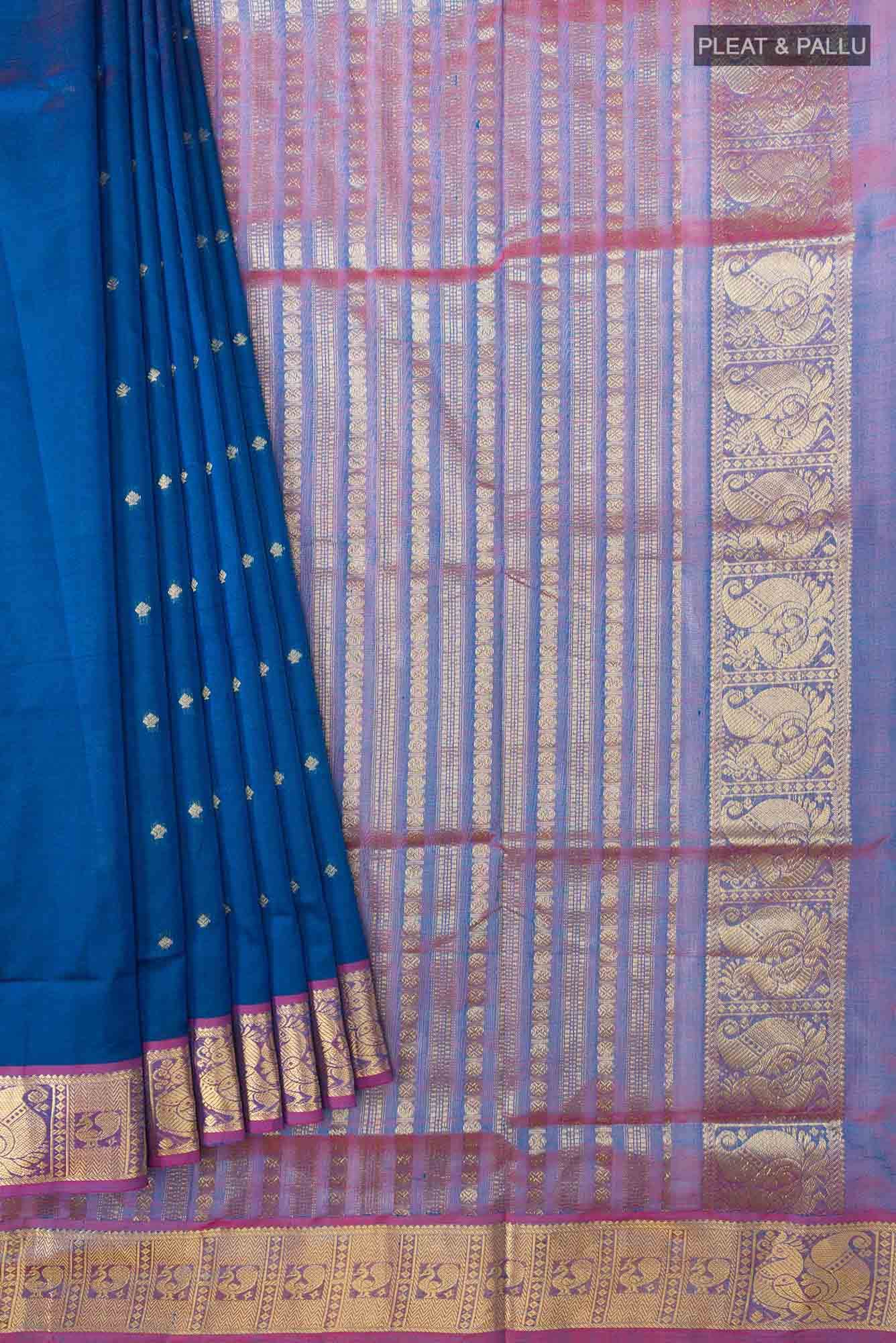 Blue Silk Cotton Saree