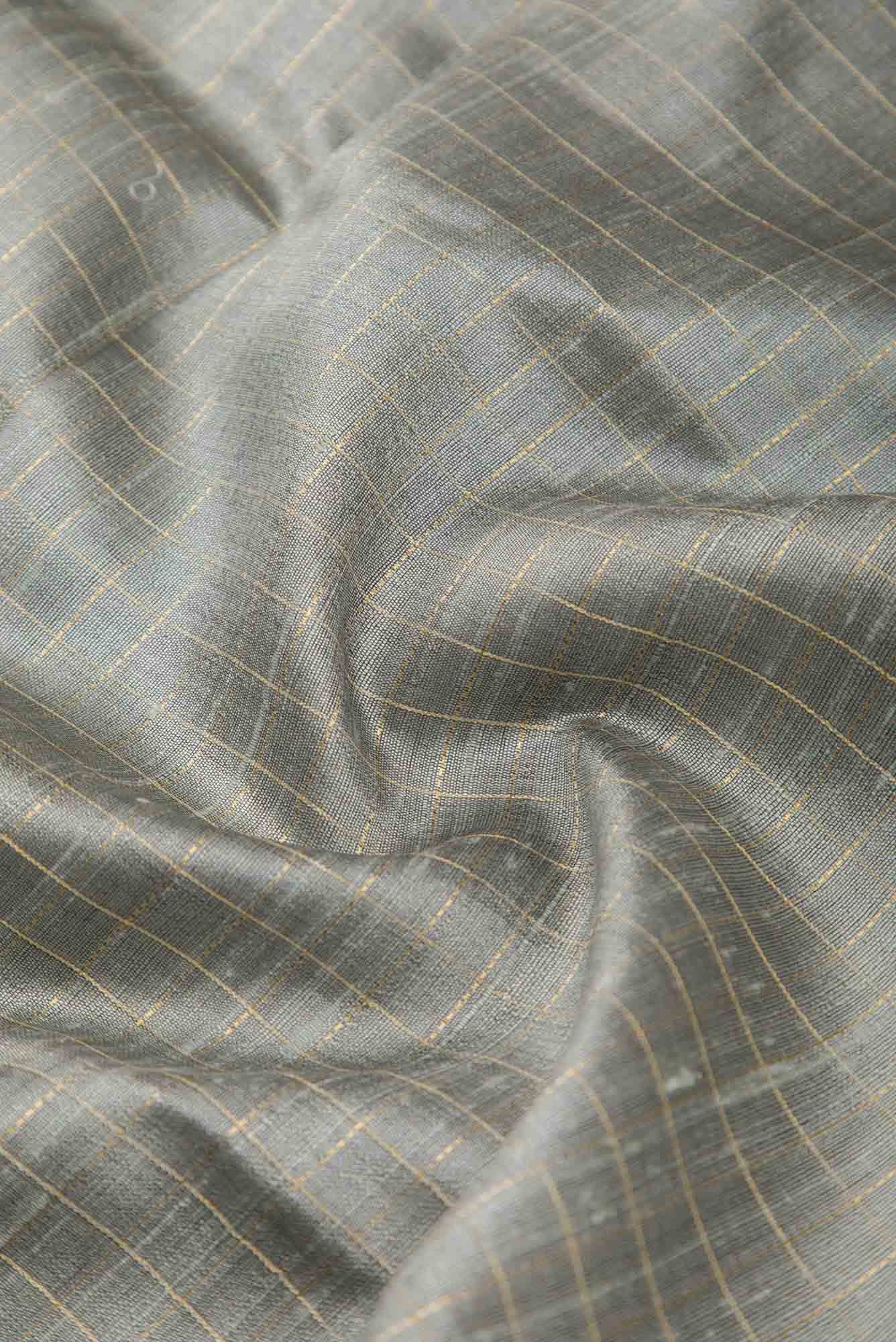 Aahana-Grey Bhagalpuri Tussar Silk Saree