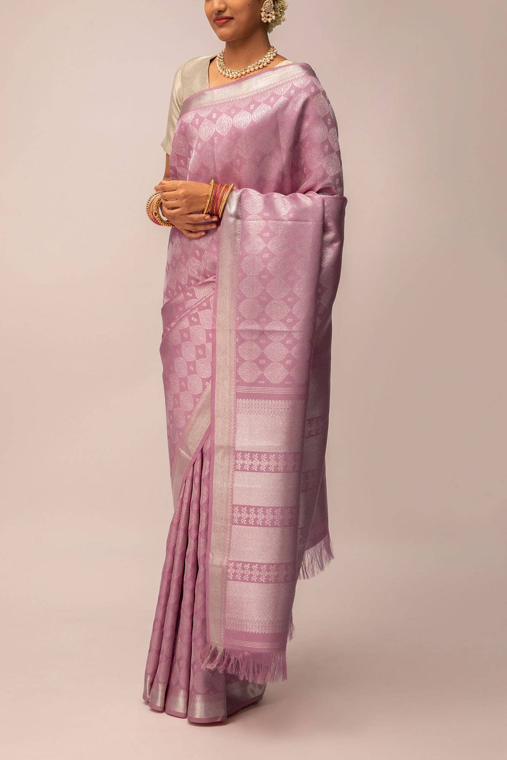 Subha-Pink Kanchipuram Silk Saree