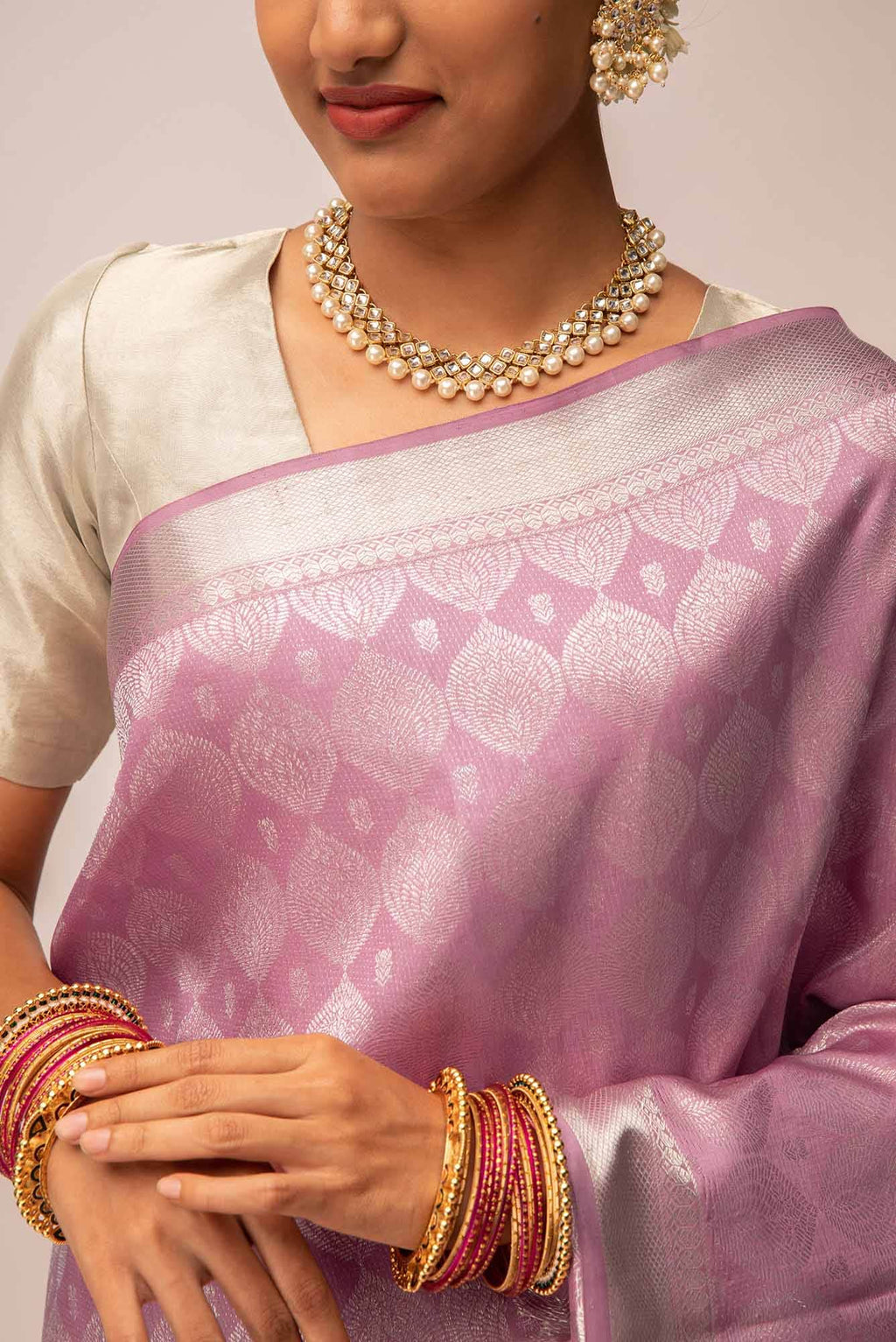 Subha-Pink Kanchipuram Silk Saree