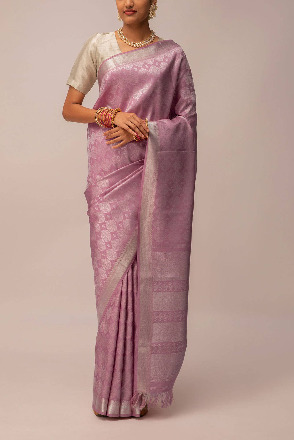 Subha-Pink Kanchipuram Silk Saree