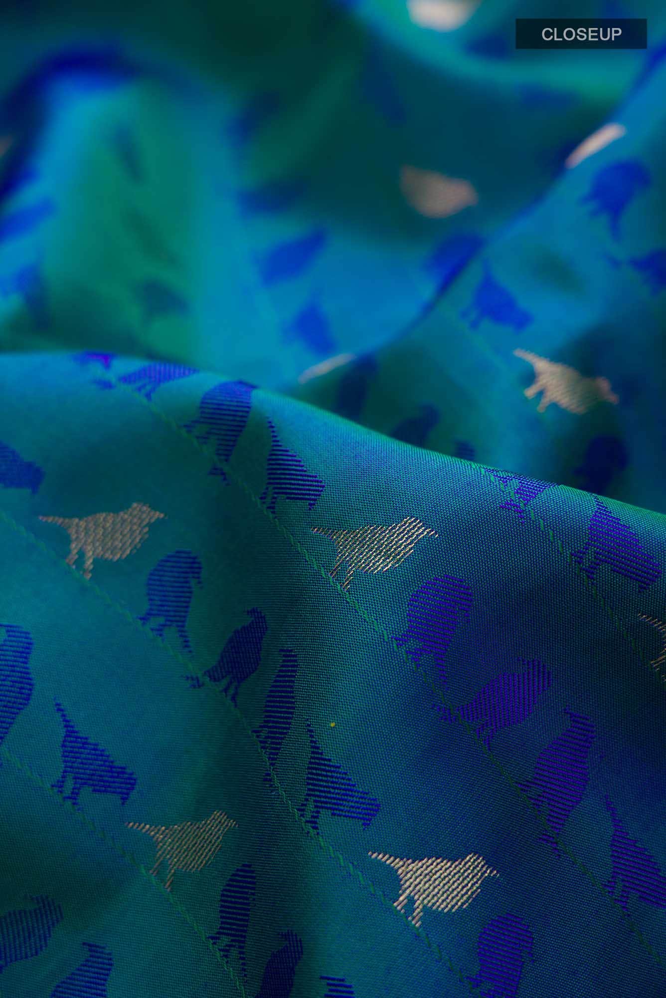 Blue Kanchipuram Silk Saree